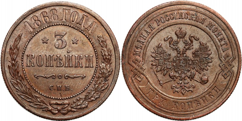 Russia 
RUSSIA / RUSSLAND / РОССИЯ

Rosja, Alexander II. 3 Kopek (kopeck) 186...