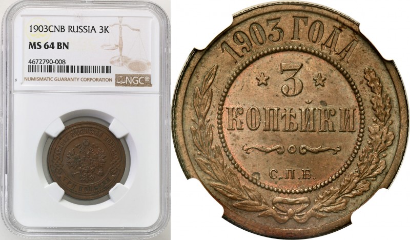 Russia 
RUSSIA / RUSSLAND / РОССИЯ

Rosja. Nicholas II. 3 Kopek (kopeck) 1903...