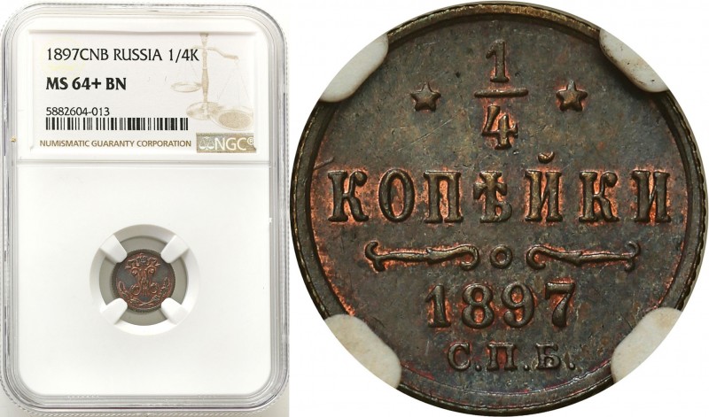 Russia 
RUSSIA / RUSSLAND / РОССИЯ

Rosja. Nicholas II. 1/4 Kopek (kopeck) 18...