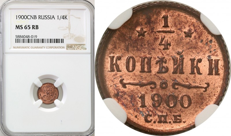 Russia 
RUSSIA / RUSSLAND / РОССИЯ

Rosja, Nicholas II. 1/4 Kopek (kopeck) 19...