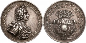 Polish medals & plaques 17th-20th century
POLSKA / POLAND / POLEN / POLOGNE / POLSKO

August II the Strong. Coronation Medal 1697 - Silver 

Aw.:...