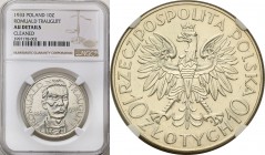 Poland II Republic
POLSKA / POLAND / POLEN / POLOGNE / POLSKO

II RP. 10 zlotych 1933 Traugutt NGC AU 

Przetarte tło monety.Parchimowicz 122

...