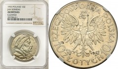 Poland II Republic
POLSKA / POLAND / POLEN / POLOGNE / POLSKO

II RP. 10 zlotych Sobieski 1933 NGC AU 

Nieznacznie przetarte tło, ale moneta ład...