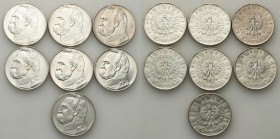 Poland II Republic
POLSKA / POLAND / POLEN / POLOGNE / POLSKO

II RP. 10 zlotych 1934-1936 Pilsudski, set 7 pieces 

Zestaw zawiera 7 monet w róż...