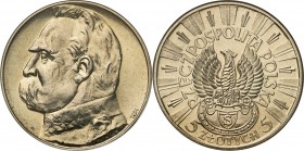 Poland II Republic
POLSKA / POLAND / POLEN / POLOGNE / POLSKO

II RP. 5 zlotych 1934 Pilsudski strzelecki 

Moneta czyszczona.&nbsp;Egzemplarz w ...