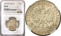 Poland II Republic
POLSKA / POLAND / POLEN / POLOGNE / POLSKO

II RP 5 zlotych 1933 głowa kobiety NGC AU58 

Menniczej świeżości egzemplarz. Poły...