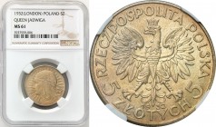 Poland II Republic
POLSKA / POLAND / POLEN / POLOGNE / POLSKO

II RP. 5 zlotych 1932 głowa kobiety bez znaku NGC MS61 

Pięknie zachowana moneta ...