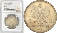 Poland II Republic
POLSKA / POLAND / POLEN / POLOGNE / POLSKO

II RP. 5 zlotych 1928 Nike bez znaku mennicy NGC MS61 

Piękny egzemplarz, intensy...
