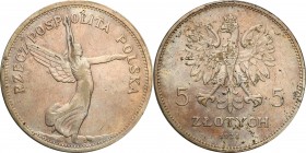 Poland II Republic
POLSKA / POLAND / POLEN / POLOGNE / POLSKO

II RP. 5 zlotych 1928 Nike bez znaku mennicy 

Kolorowa patyna, drobne ryski w pol...