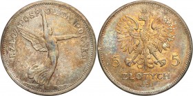 Poland II Republic
POLSKA / POLAND / POLEN / POLOGNE / POLSKO

II RP. 5 zlotych 1928 Nike bez znaku mennicy 

Kolorowa patyna. Dobra prezencja.Pa...