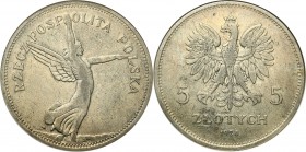 Poland II Republic
POLSKA / POLAND / POLEN / POLOGNE / POLSKO

II RP. 5 zlotych 1928 Nike ze znakiem mennicy 

Resztki połysku, patyna.Egzemplarz...