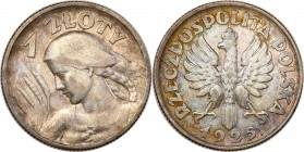 Poland II Republic
POLSKA / POLAND / POLEN / POLOGNE / POLSKO

II RP. 1 zloty 1925, Londyn 

Kolorowa patynaBardzo ładny egzemplarz.Parchimowicz ...
