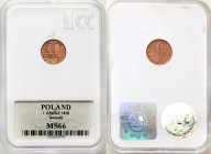 Poland II Republic
POLSKA / POLAND / POLEN / POLOGNE / POLSKO

II RP. 1 grosz 1928, GCN MS66 

Rzadszy rocznik w naturalnym czerwonym kolorze.Mon...