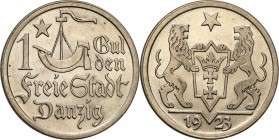 Danzig 
POLSKA / POLAND / POLEN / DANZIG / WOLNE MIASTO GDANSK

Wolne Miasto Gdańsk/Danzig. 1 Gulden 1923 

Pięknie zachowana moneta z blaskiem m...