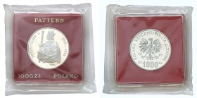 Probe coins Polish People Republic (PRL) and Poland
POLSKA / POLAND / POLEN / PATTERN / PROBE / PROBA

PRL. PROBE / SPECIMEN SILVER 1.000 zlotych 1...