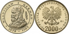 Nickel Probe Coins
POLSKA / POLAND / POLEN / PATTERN

PRL. PROBE / SPECIMEN Nickel 2000 zlotych 1981 - Władysław Herman 

Piękny, wyselekcjonowan...