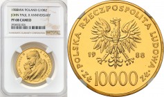 Polish Gold Coins since 1990
POLSKA / POLAND / POLEN / GOLD / ZLOTO

PRL. 10.000 zlotych 1988 John Paul II X lat Pontyfikatu stempel zwykły NGC PF6...