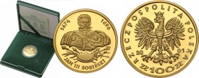 Polish Gold Coins since 1990
POLSKA / POLAND / POLEN / GOLD / ZLOTO

III RP. 100 zlotych 2001 Jan III Sobieski 

Idealnie zachowany menniczy egze...