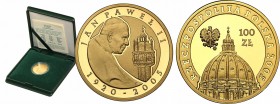 Polish Gold Coins since 1990
POLSKA / POLAND / POLEN / GOLD / ZLOTO

III RP. 100 zlotych 2005 John Paul II 

Idealnie zachowany menniczy egzempla...
