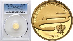 Polish Gold Coins since 1990
POLSKA / POLAND / POLEN / GOLD / ZLOTO

III RP. 25 zlotych 2010 Trybunał Konstytucyjny PCGS PR70 DCAM (MAX) 

Piękny...