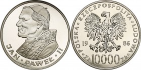 Coins Poland People Republic (PRL)
POLSKA / POLAND/ POLEN / POLOGNE / POLSKO

PRL. 10.000 zlotych 1986 John Paul II, PROOF - RARITY 

Niezmiernie...