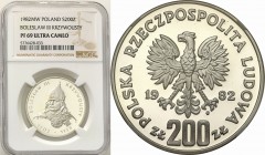 Coins Poland People Republic (PRL)
POLSKA / POLAND/ POLEN / POLOGNE / POLSKO

PRL. 200 zlotych 1982 Bolesław Krzywousty NGC PF69 ULTRA CAMEO (2 MAX...