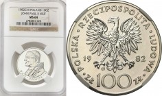 Coins Poland People Republic (PRL)
POLSKA / POLAND/ POLEN / POLOGNE / POLSKO

PRL. 100 zlotych 1982 John Paul II stempel zwykły NGC MS64 - RARE 
...
