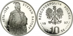 Polish collector coins after 1990
POLSKA / POLAND / POLEN / POLOGNE / POLSKO

III RP. 10 zlotych 1997 Stefan Batory, półpostać 

Menniczy egzempl...