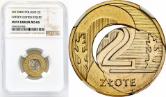 Mint Errors of PRL and III RP
POLSKA / POLAND / POLEN / MINT ERROR / DESTRUKT

III RP. 2 zlote 2017 NGC MINT ERROR MS66 - rozlany rdzeń i prześwit ...