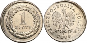 Mint Errors of PRL and III RP
POLSKA / POLAND / POLEN / MINT ERROR / DESTRUKT

III RP. 1 zloty 2009 przesunięty stempel - MINT ERROR 

Przesunięt...