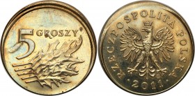 Mint Errors of PRL and III RP
POLSKA / POLAND / POLEN / MINT ERROR / DESTRUKT

III RP. 5 groszy 2011 przesunięty stempel - MINT ERROR 

Przesunię...
