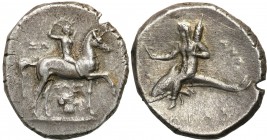 Ancient coins
RÖMISCHEN REPUBLIK / GRIECHISCHE MÜNZEN / BYZANZ / ANTIK / ANCIENT / ROME / GREECE

Greece, Calabria Taranto, Strateg Pyrrhus Didrach...