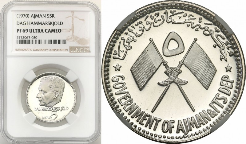 Emirate of Ajman
WORLD COINS

Ajman - Zjednoczone Emiraty Arabskie. 5 riyals ...