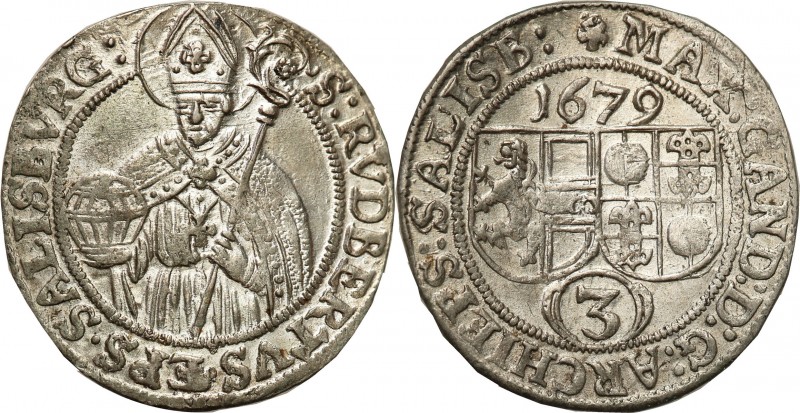 Austria
WORLD COINS

Austria, Salzburg. 3 krajcary 1679, Salzburg 

Połysk ...