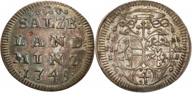 Austria
WORLD COINS

Austria, Salzburg. Jakob Ernst von Liechtenstein (1745-1747). 4 krajcary (Batzen) 1745 

Pięknie zachowany egzemplarz. Kolor...