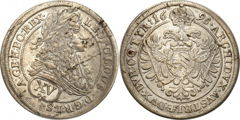 Austria
WORLD COINS

Austria, Leopold I (1657-1705). 15 kreuzer/ krajcar 1695...