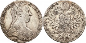 Austria
WORLD COINS

Austria, Maria Teresa. Taler (Thaler) 1780 SF, Günzburg 

Ciemna patyna.Davenport 1151; Herinek 514

Details: 27,91 g Ag ...