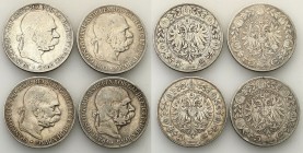 Austria
WORLD COINS

Austria, Franciszek Joseph I. 5 Corona / Koron 1900, Vienna, set 4 coins 

Obiegowe egzemplarze.Herinek 769

Details: 4 x ...
