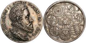 Austria
WORLD COINS

Austria. Rudolph II. Reichstag Medal in Regensburg 1599 - RARE 

Aw.: Popiersie pancerne prawe, dookoła legendaRw.: Dwugłowy...