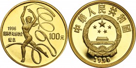 China
WORLD COINS

China 100 Yuan 1995 - gymnast ribbon 

Menniczy egzemplarz bity stemplem lustrzanym.Friedberg 149; KM-764

Details: 11,36 g ...