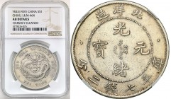 China
WORLD COINS / CHINA

China, Chihli. 1 dollar yr. 33 (1907) NGC AU - RARE 

Dobrze zachowane szczegół, delikatne przetarcie tła.Bardzo rzadk...