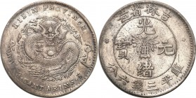 China
WORLD COINS

China. Chihli. Kirin. 50 cents 1898 - UNNOTED 

Według chińskiego katalogu Aw. typ 28; Rw. podobny do typu 25, lecz różniący s...