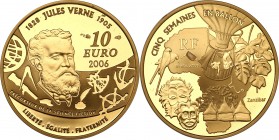 France
WORLD COINS

France. 10 Euro 2006 Verne - five weeks in the balloon 

Menniczy egzemplarz. Moneta wybita stemplem lustrzanym.&nbsp;W zesta...