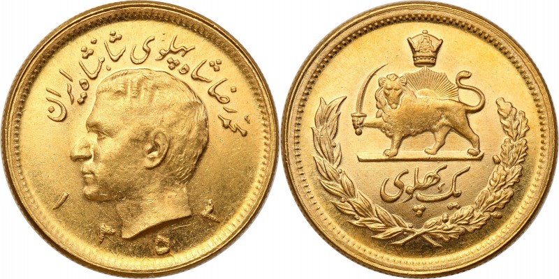 Iran
WORLD COINS

Iran, Mohammed Reza Pahlevi (1942-1979). 1 Pahlevi 1353 SH ...