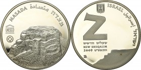 Israel
WORLD COINS

Israel. 2 sheqalim 2009 

Menniczy egzemplarz.

Details: 28,80 g Ag .925 
Condition: L (Proof)
