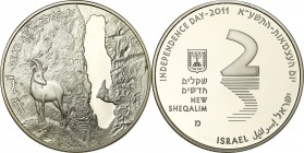 Israel
WORLD COINS

Israel. 2 sheqalim 2011 

Menniczy egzemplarz.

Details: 28,80 g Ag .925 
Condition: L (Proof)
