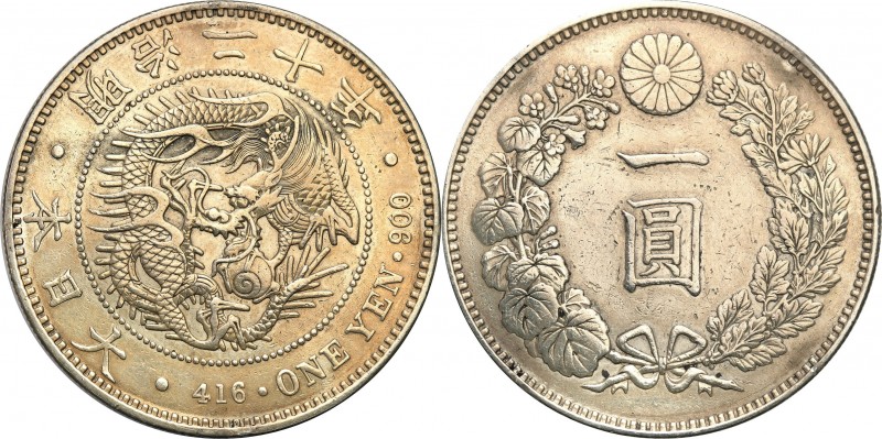 Japan
WORLD COINS

Japan, Mutsuhito. Meiji (1868-1912). 1 Yen 1887 Yr. 20 - r...