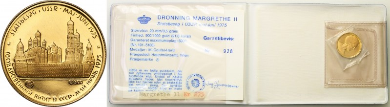 Yugoslavia
WORLD COINS

Yugoslavia. Medal 1975 - Dronning Margrethe II 

Me...