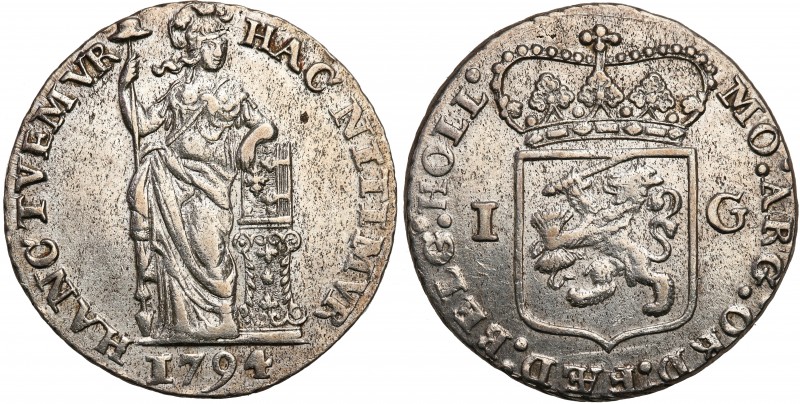 Netherlands
WORLD COINS

Netherlands, Utrecht. 1 guilder 1794 

Resztki poł...