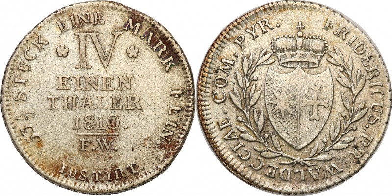 Germany
WORLD COINS

Germany, Waldeck. Friedrich (1763-1812). 1/4 Taler (Thal...